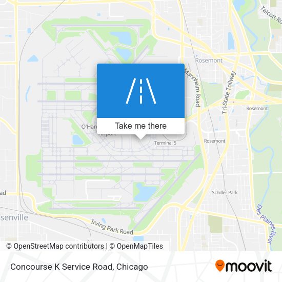 Concourse K Service Road map