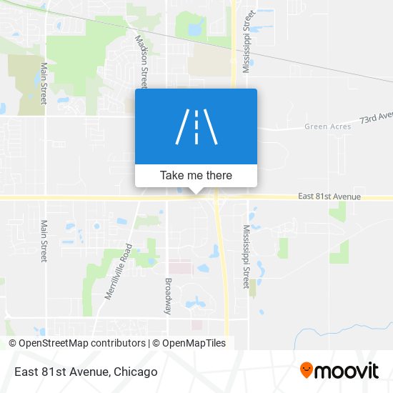 East 81st Avenue map