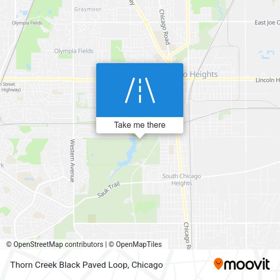 Thorn Creek Black Paved Loop map