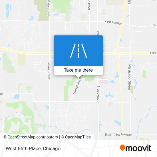West 86th Place map
