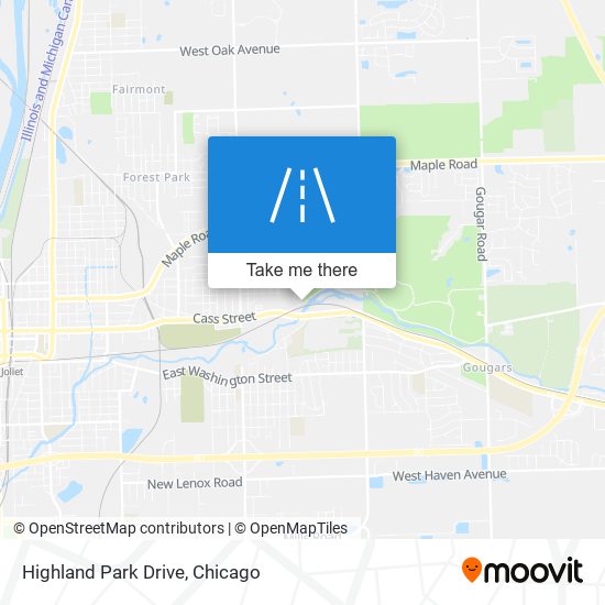 Highland Park Drive map