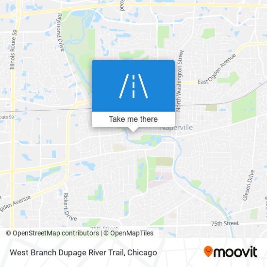 West Branch Dupage River Trail map