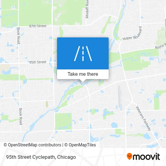 95th Street Cyclepath map