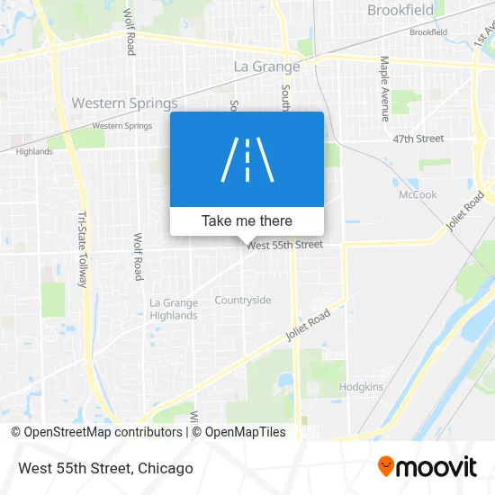 West 55th Street map