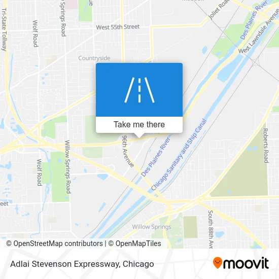 Adlai Stevenson Expressway map