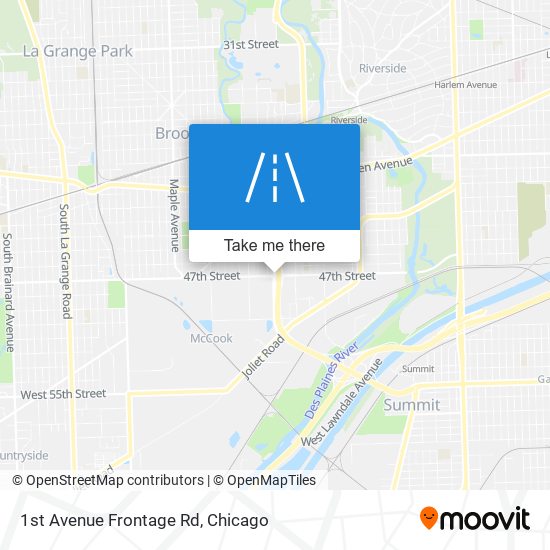 1st Avenue Frontage Rd map