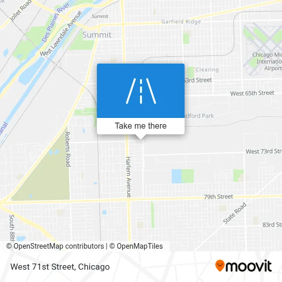 West 71st Street map