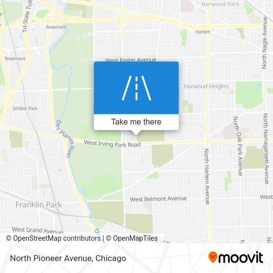 North Pioneer Avenue map