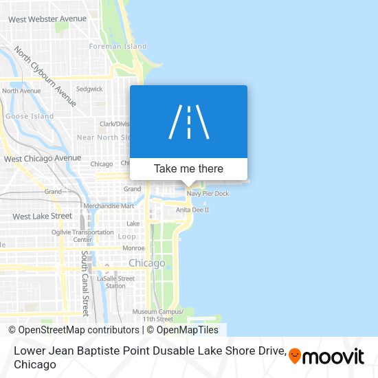 Lower Jean Baptiste Point Dusable Lake Shore Drive map