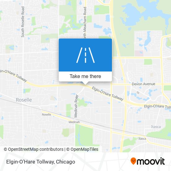 Mapa de Elgin-O'Hare Tollway