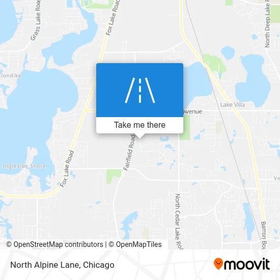 North Alpine Lane map
