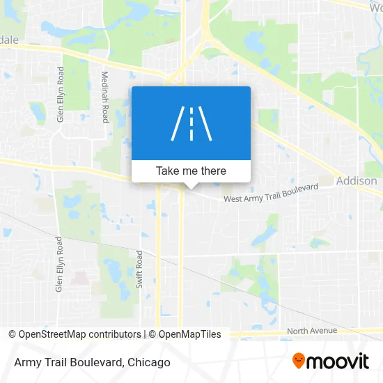 Army Trail Boulevard map