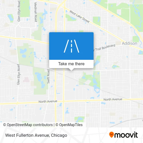 West Fullerton Avenue map