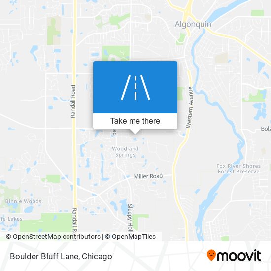 Boulder Bluff Lane map