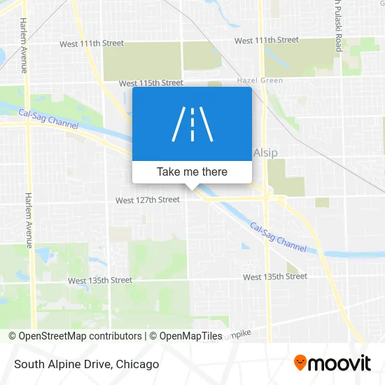 South Alpine Drive map