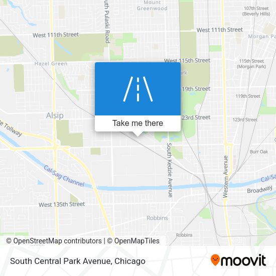 South Central Park Avenue map