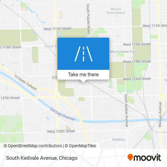 South Kedvale Avenue map