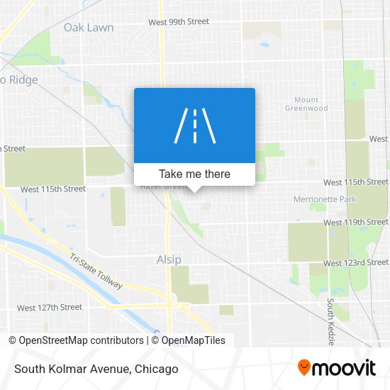 Mapa de South Kolmar Avenue