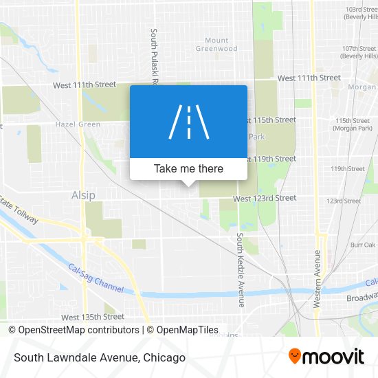 South Lawndale Avenue map