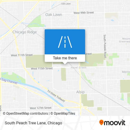 South Peach Tree Lane map