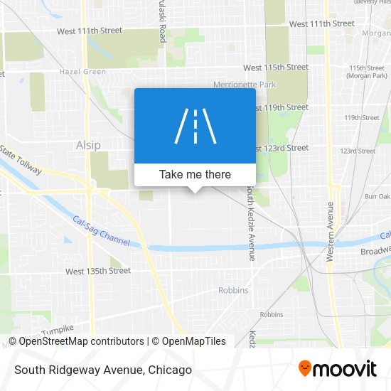 Mapa de South Ridgeway Avenue