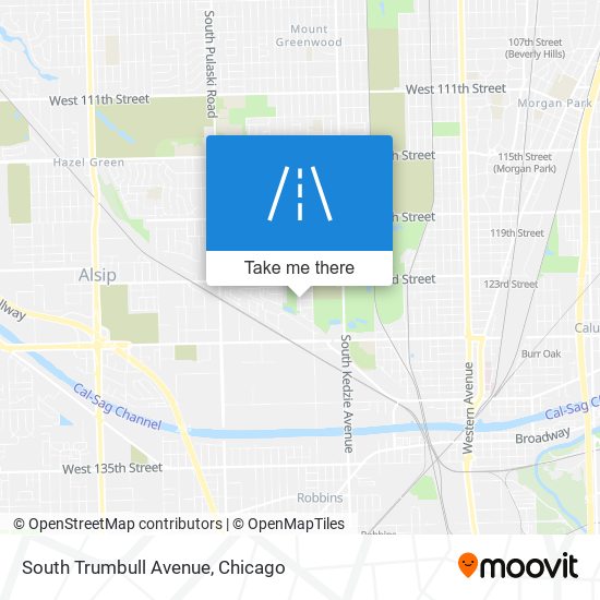 South Trumbull Avenue map