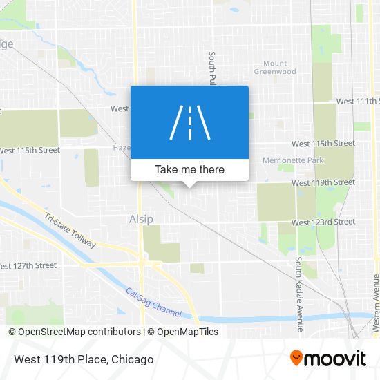 West 119th Place map