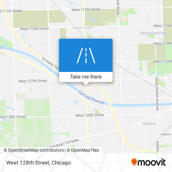 West 128th Street map