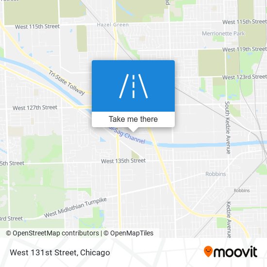 West 131st Street map