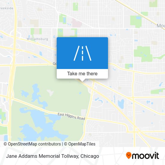 Jane Addams Memorial Tollway map