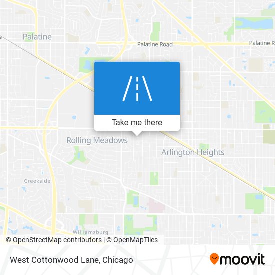 West Cottonwood Lane map