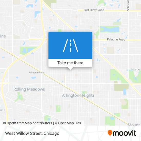West Willow Street map
