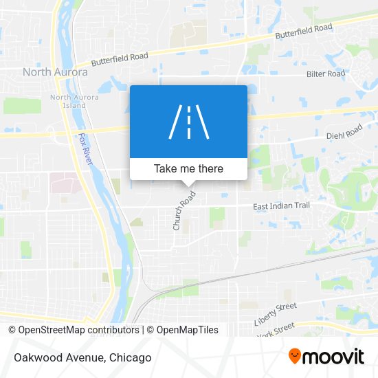 Mapa de Oakwood Avenue