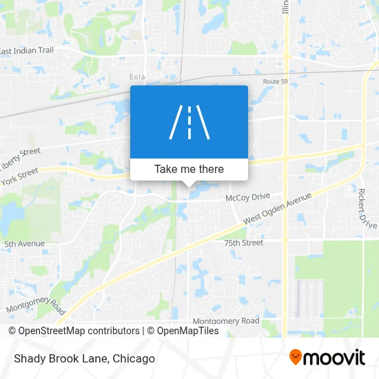 Shady Brook Lane map