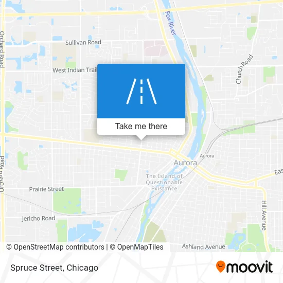 Spruce Street map