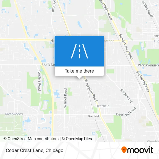 Cedar Crest Lane map
