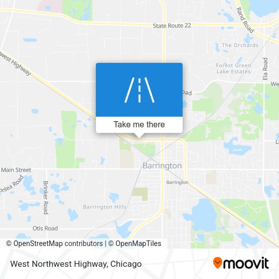 West Northwest Highway map