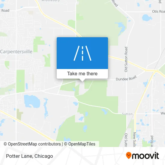 Potter Lane map