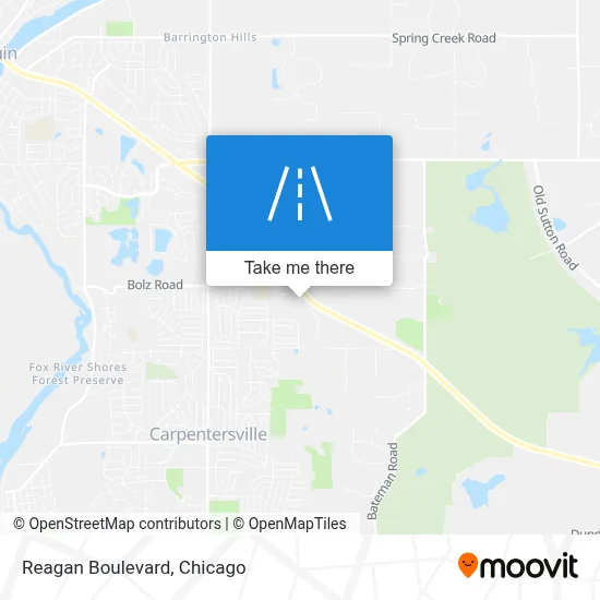 Reagan Boulevard map
