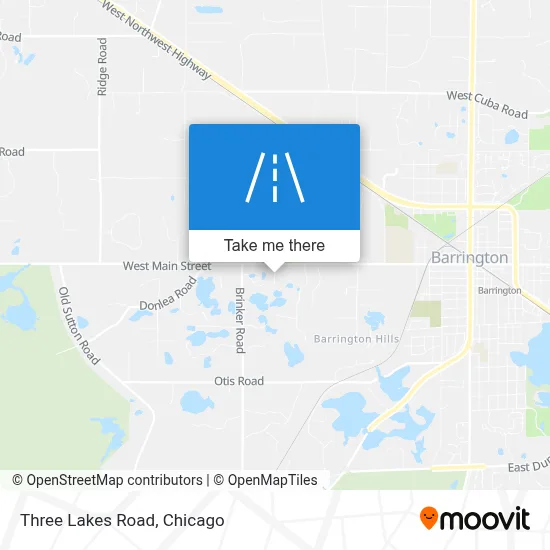 Three Lakes Road map