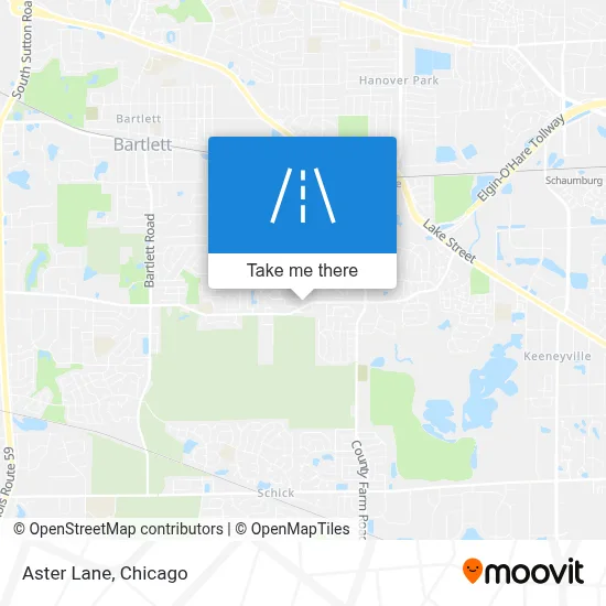 Aster Lane map