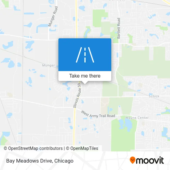 Bay Meadows Drive map