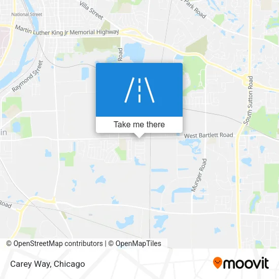 Carey Way map