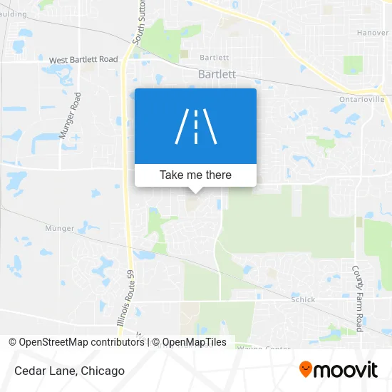 Cedar Lane map