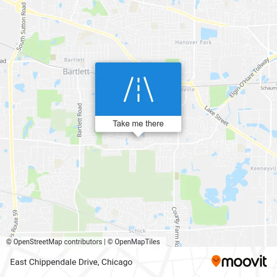 East Chippendale Drive map