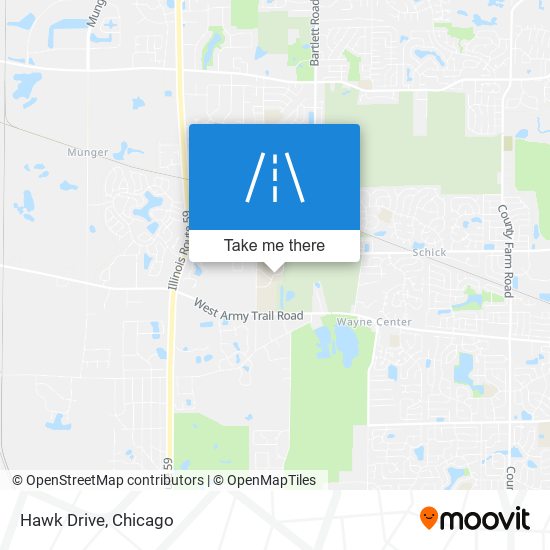 Hawk Drive map