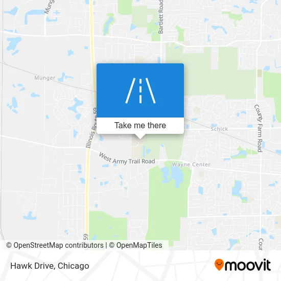 Hawk Drive map