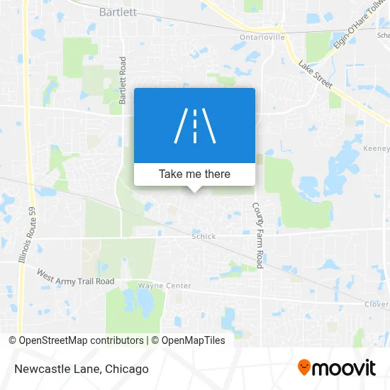 Newcastle Lane map