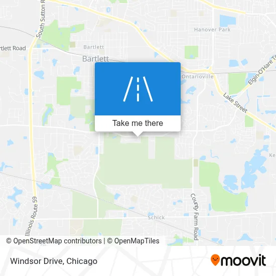 Windsor Drive map