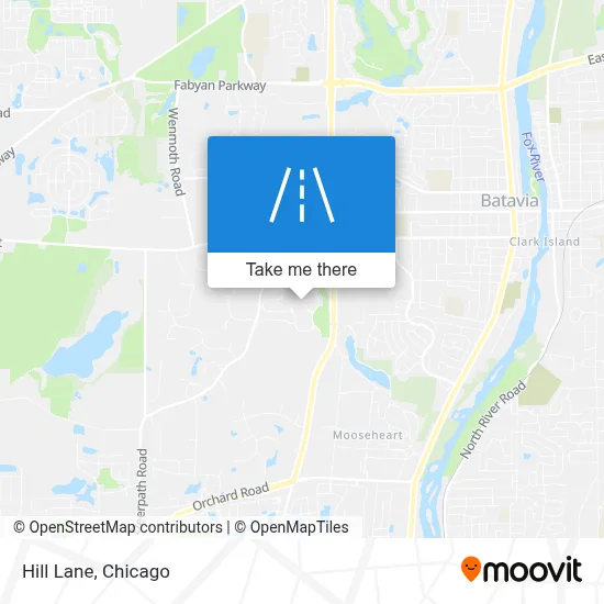 Hill Lane map